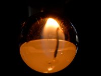 Floating Candle Another experiment. This really is a photograph of a real ball and a real live candle.